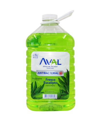 Jabón líquido Aval galón Fresco  Eucalipto