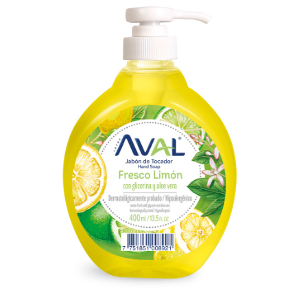 Jabón líquido Aval 400 ml Limón